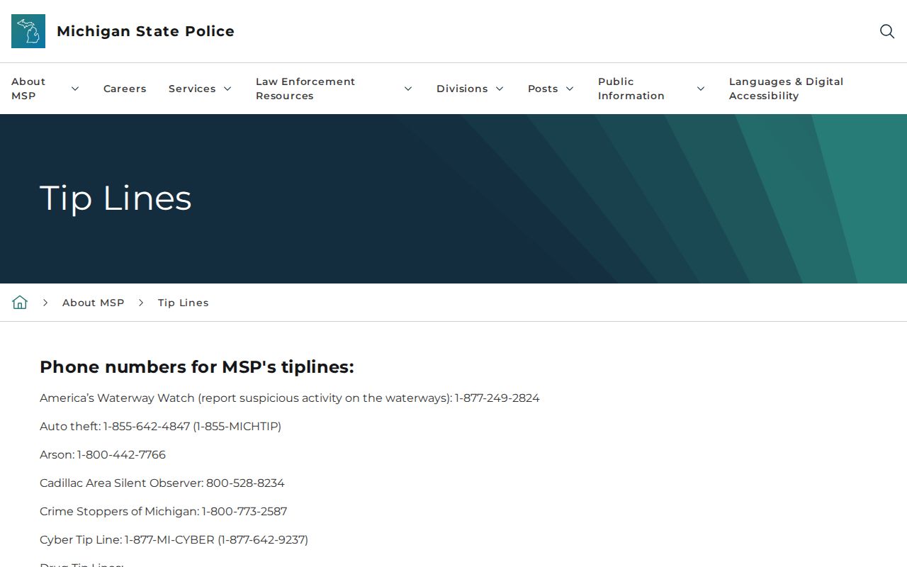 Crawford County most wanted tips: Michigan State Police statewide wanted program page